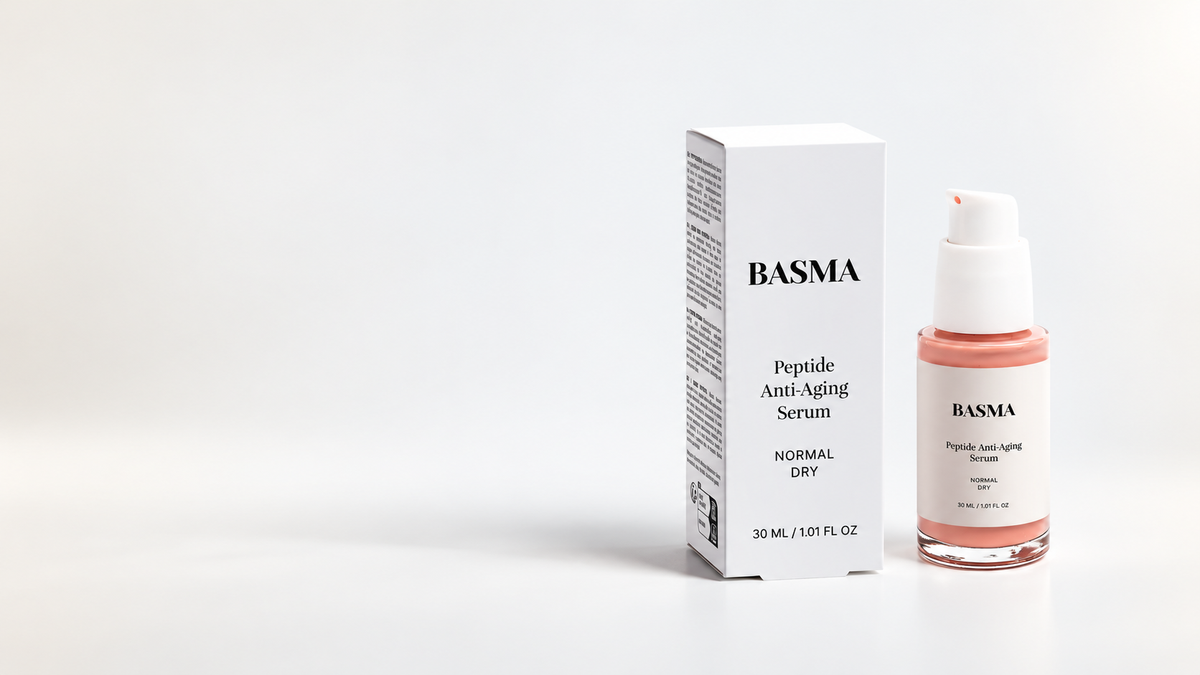 Basma Kosmetik peptide-serum product landing hero